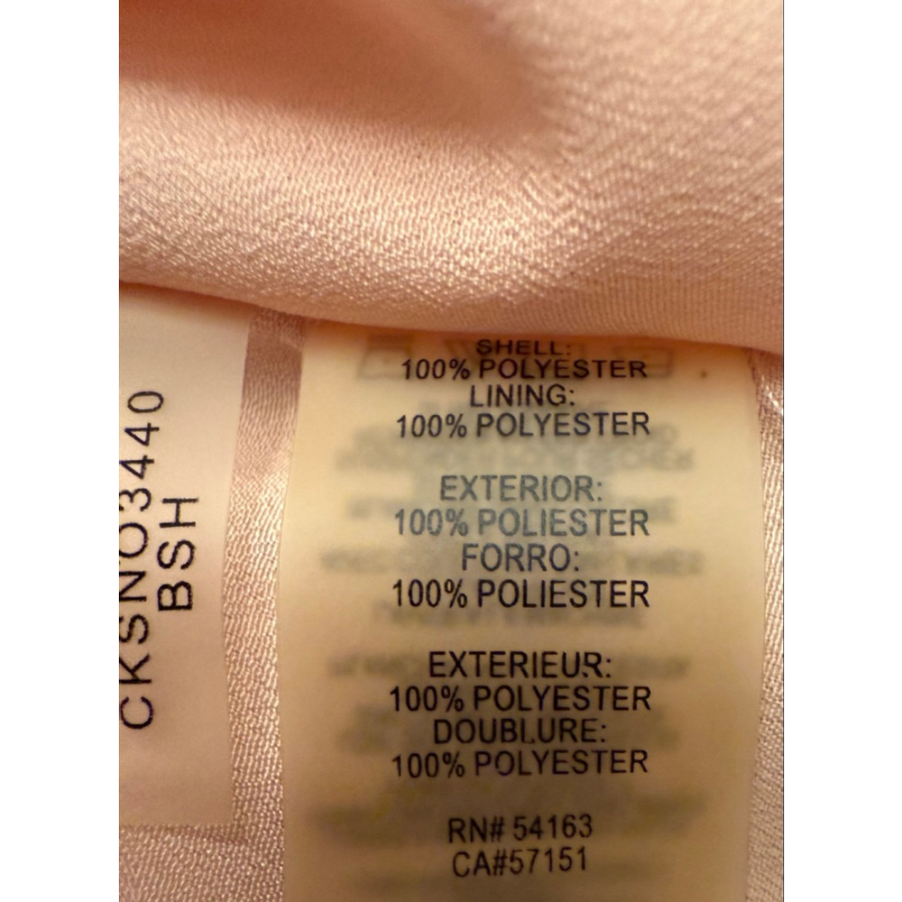 Calvin Klein Women's Pink Pleated Long Sleeve Blouse Top L - Picture 7 of 10